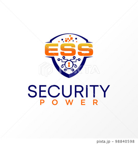 Letter or word ESS sans serif font in guide or...のイラスト素材 [98840598] - PIXTA