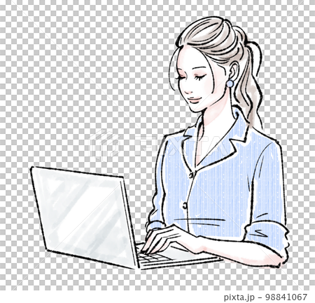 女性插畫素材 女性插畫素材 98841067