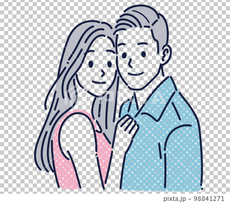 男女/恋人/カップル/夫婦のイラスト素材 男女/恋人/カップル/夫婦のイラスト素材 98841271