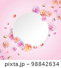 sweet roses blowing with frame 98842634