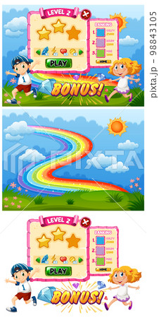 A game background template with elements 98843105