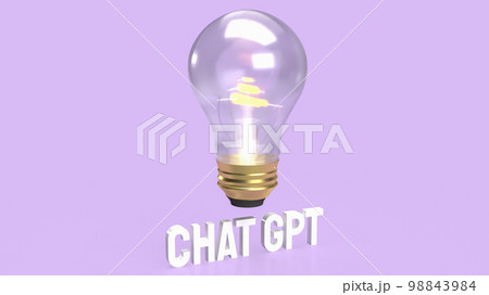 The light bulb and text chatgpt for technology or it concept 3d rendering The light bulb and text chatgpt for technology or it concept 3d rendering 98843984