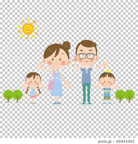 summer cute family 98843992