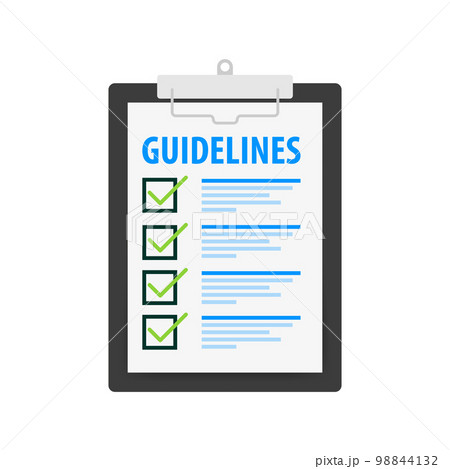 Guidelines document. Business guide standard. Vector illustration. Guidelines document. Business guide standard. Vector illustration. 98844132