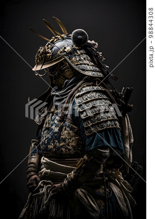 Samurai in armor Legendary samurai... - Stock Illustration