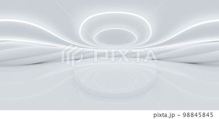 360 degree full panorama environment map of white minimalistic studio environment with bright lights and reflections 3d render illustration hdri hdr vr virtual reality 98845845