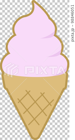 軟冰淇淋簡單插圖圖標 98846051