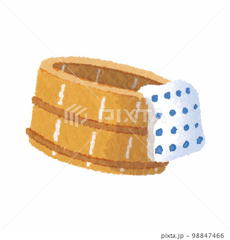 風呂桶・温泉桶 手描き イラスト 風呂桶・温泉桶 手描き イラスト 98847466