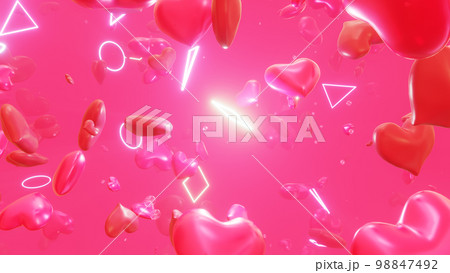 3D illustration Background for advertising and wallpaper in valentines and wedding scene. 3D rendering in decorative concept. 98847492