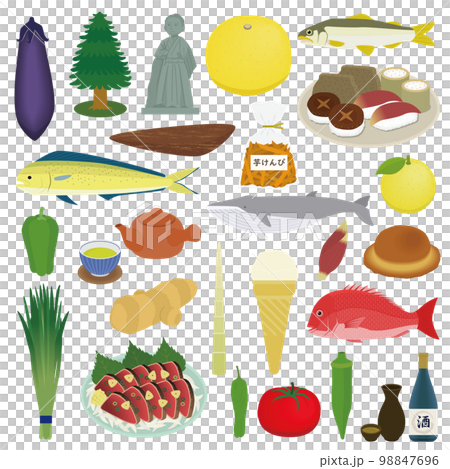 高知県の有名なもののイラスト 98847696