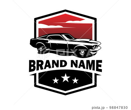 Ford mustang car silhouette logo vector concept 429 emblem badge isolated Ford mustang car silhouette logo vector concept 429 emblem badge isolated 98847830