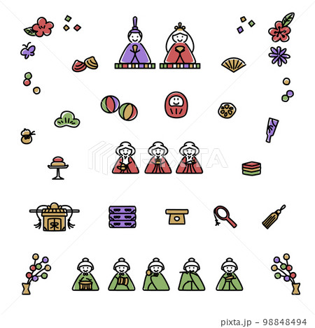ひなまつりのイラスト ひなまつりのイラスト 98848494