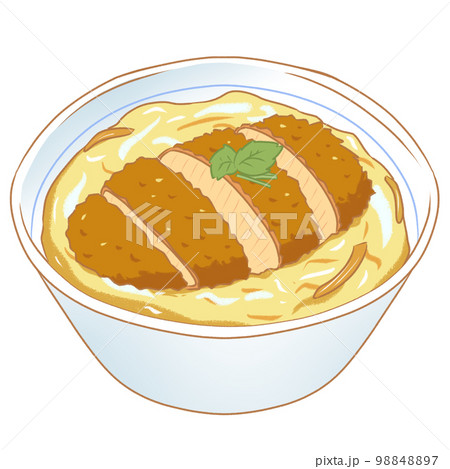 三つ葉が乗ったカツ丼 98848897