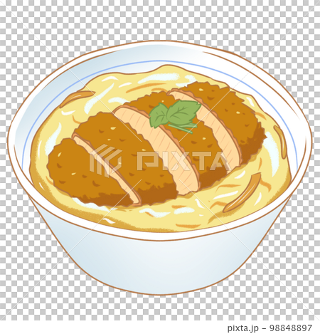 三つ葉が乗ったカツ丼 98848897
