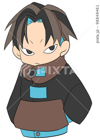 ツリ目の男の子冬服のイラスト ツリ目の男の子冬服のイラスト 98849461