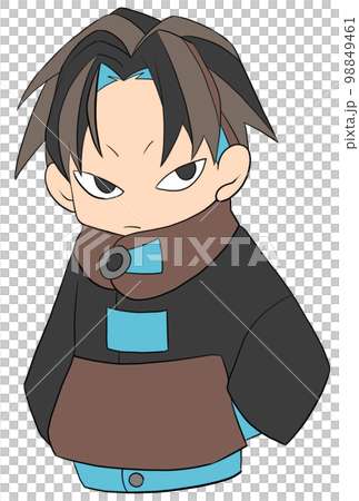 ツリ目の男の子冬服のイラスト ツリ目の男の子冬服のイラスト 98849461