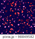 Seamless Hearts Pattern Background. Hand Drawn Seamless Illustration. 98849582