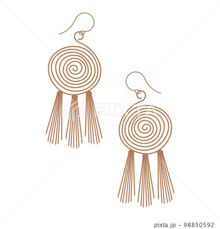 Earrings in boho style. Handmade jewelry in ethnic style. Elegant accessory in bohemian style 98850592