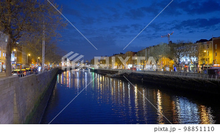 River Liffey in the city of Dublin - travel photography 98851110