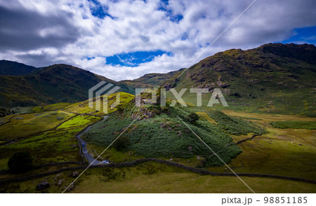 Wonderful Lake District National Park with its stunning landscape - aerial view Wonderful Lake District National Park with its stunning landscape - aerial view 98851185
