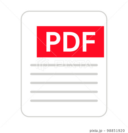 PDFファイルフォーマットのアイコン。ベクター。 PDFファイルフォーマットのアイコン。ベクター。 98851920