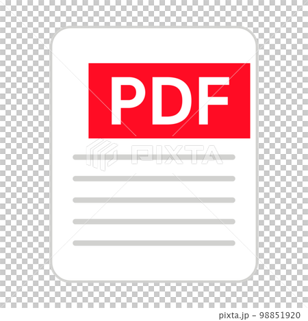 PDFファイルフォーマットのアイコン。ベクター。 PDFファイルフォーマットのアイコン。ベクター。 98851920