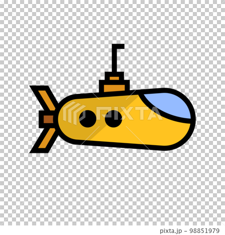 在平面設計中的潛艇圖標。向量。 在平面設計中的潛艇圖標。向量。 98851979