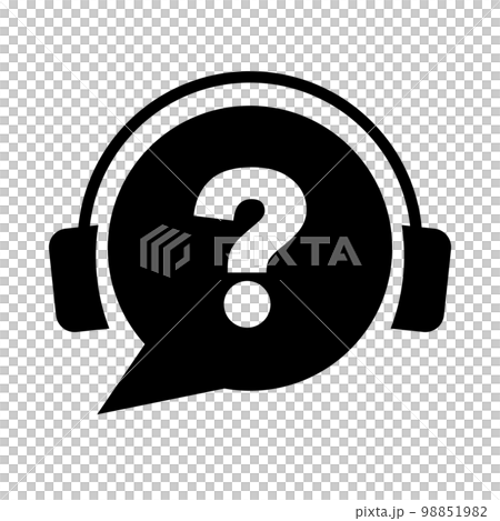 客戶中心剪影圖標。聊天支持。幫助中心。向量。 客戶中心剪影圖標。聊天支持。幫助中心。向量。 98851982