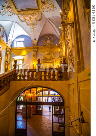 Palazzo Borromeo, Palace Interior view in Isola Bella, Isole Borromee archipelago, Lake Maggiore 98854160