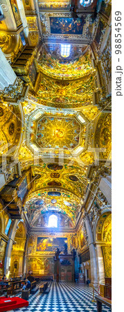 Basilica of Santa Maria Maggiore, a major church in the upper town of Bergamo, Northern Italy 98854569