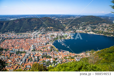 View of the Como Brunate funicular in Lake Como, Nothern Italy View of the Como Brunate funicular in Lake Como, Nothern Italy 98854653