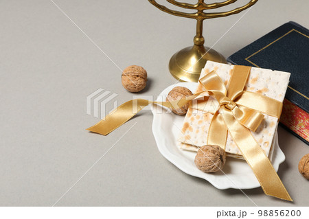 Concept of jewish Passover holiday, space for text 98856200