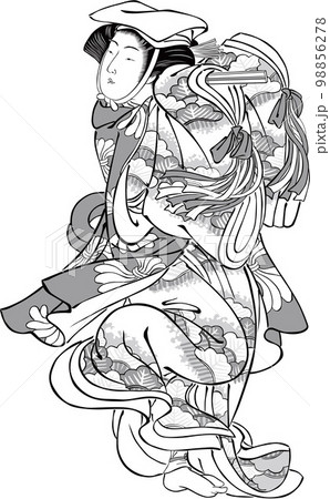 浮世絵 踊る女性 その5 浮世絵 踊る女性 その5 98856278