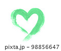 Hand Drawn Green Acrylic Heart. Wedding, Valentine's Day Concept. 98856647