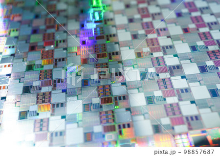 Silicon wafer for manufacturing semiconductor of integrated circuit. Silicon wafer for manufacturing semiconductor of integrated circuit. 98857687