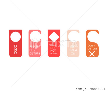 Do not disturb tag for hotel room, layout template collection, papercutted Do not disturb tag for hotel room, layout template collection, papercutted 98858004