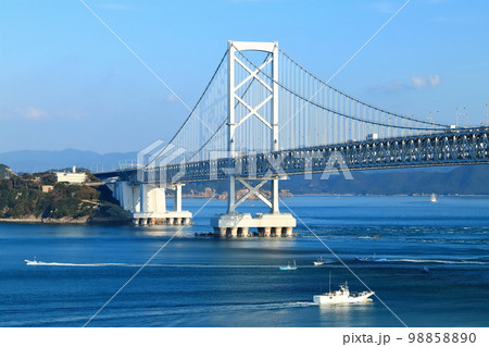 【徳島県】大鳴門橋と渦潮（鳴門の渦潮） 98858890