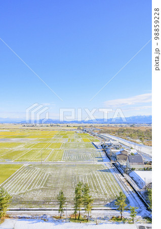 冬の新潟平野 冬の新潟平野 98859228
