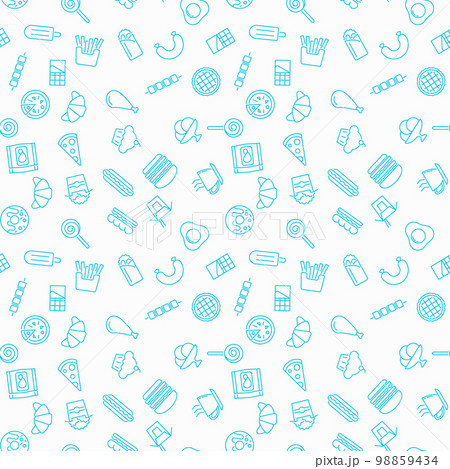 Fastfood vector simple seamless pattern 98859434