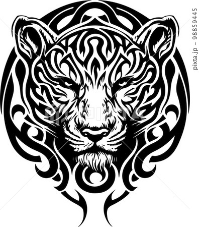 Vector illustration of tiger head with ornament. Vector illustration Vector illustration of tiger head with ornament. Vector illustration 98859445