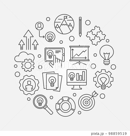 Business Incubator outline illustration. Vector business startup Business Incubator outline illustration. Vector business startup 98859519