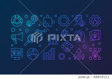 Business Incubator outline colored banner. Vector illustration Business Incubator outline colored banner. Vector illustration 98859521