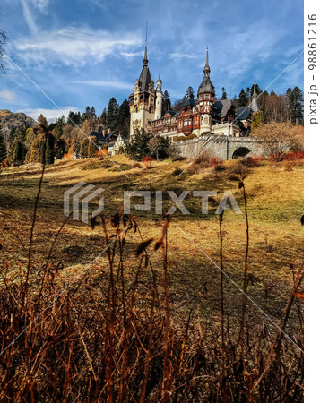 Peles Castle in Carpathian Mountains near Sinaia 98861216