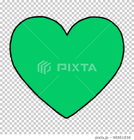 yellow green heart 98861836