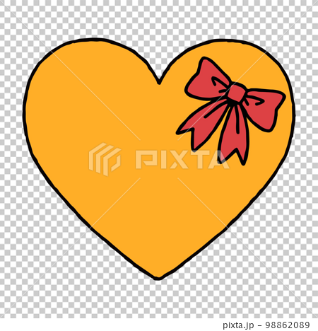 orange heart clip art