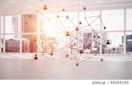 Networking and wireless connection as concept for effective modern business 98864189