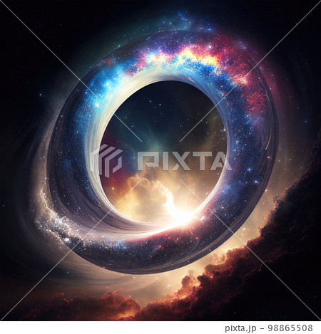 The Mobius Cosmic Loop, Mathematics Concept, Mobius Strip, Generative AI Illustration 98865508