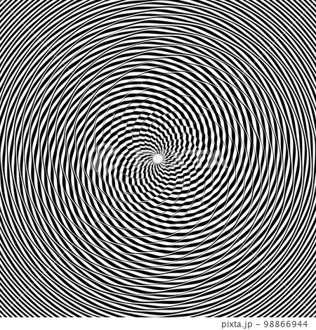Abstract Op Art Pattern with Whirl Movement Illusion Effect. Abstract Op Art Pattern with Whirl Movement Illusion Effect. 98866944