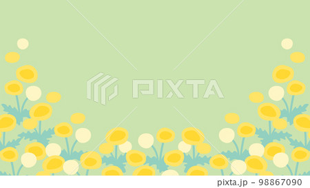 たんぽぽが咲く野原(16:9) 98867090