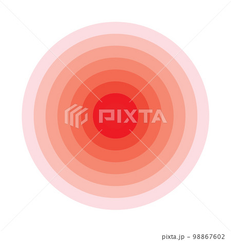 Pain Icon, Painful Spot Mark, Ache Symbol, Painkiller Target, Pain Pointing Sign, Red Circle Illness Location Pain Icon, Painful Spot Mark, Ache Symbol, Painkiller Target, Pain Pointing Sign, Red Circle Illness Location 98867602
